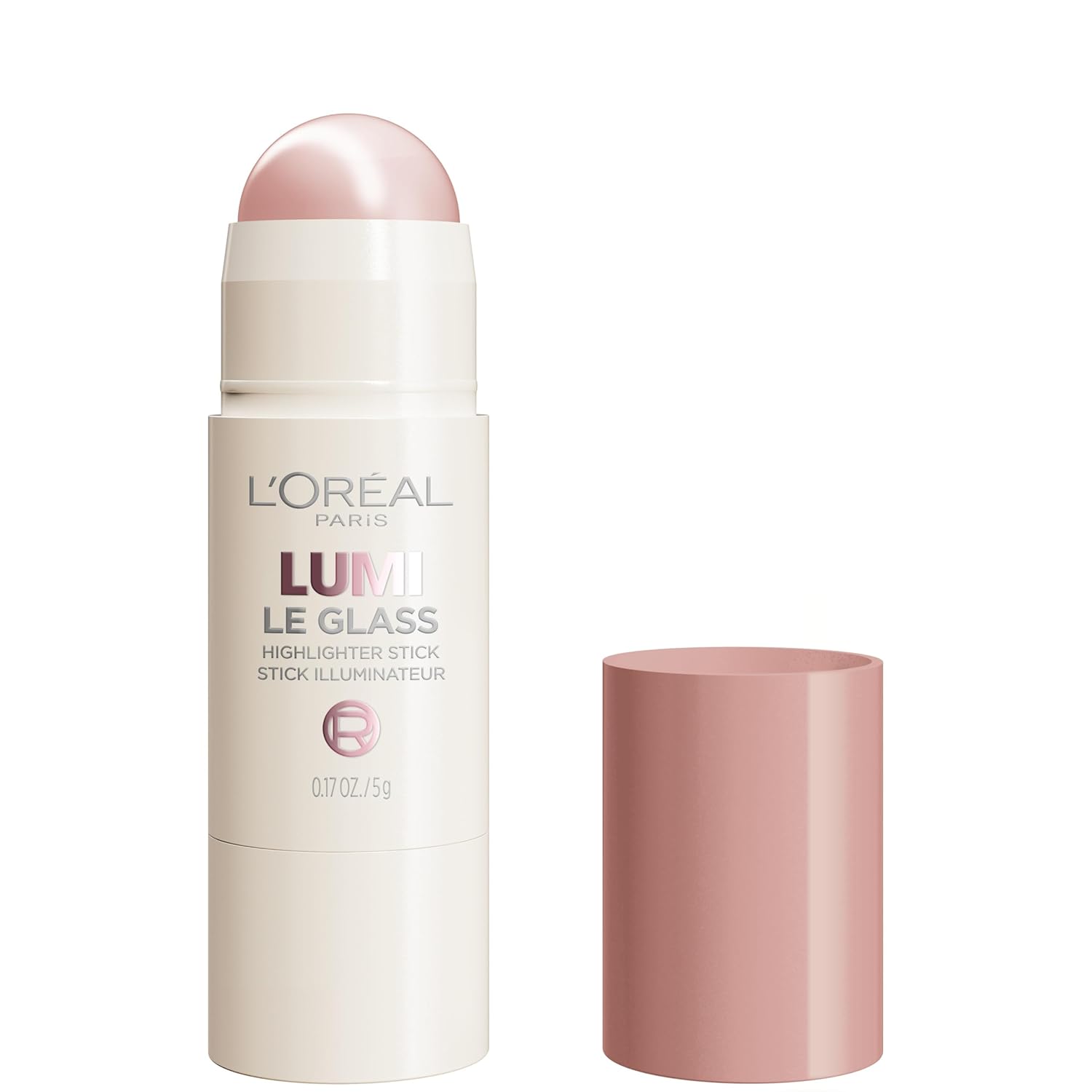 L'Oreal Paris True Match Lumi Le Glass Highlighter Stick, Reflective, Translucent, Glassy Highlighter for Face and Body, 625 Sunset Amour, 0.17 Oz