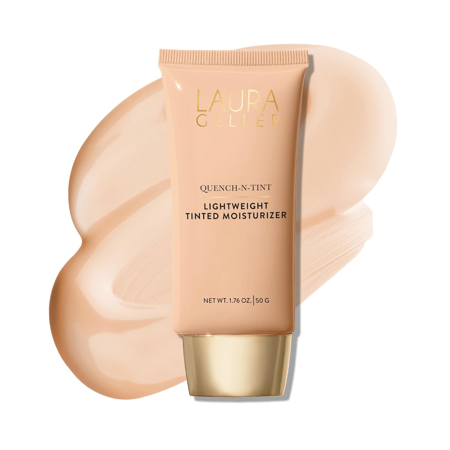 LAURA GELLER Quench-n-Tint Tinted Moisturizer – Lightweight Formula with Light Coverage – Porcelain/Fair Shade
