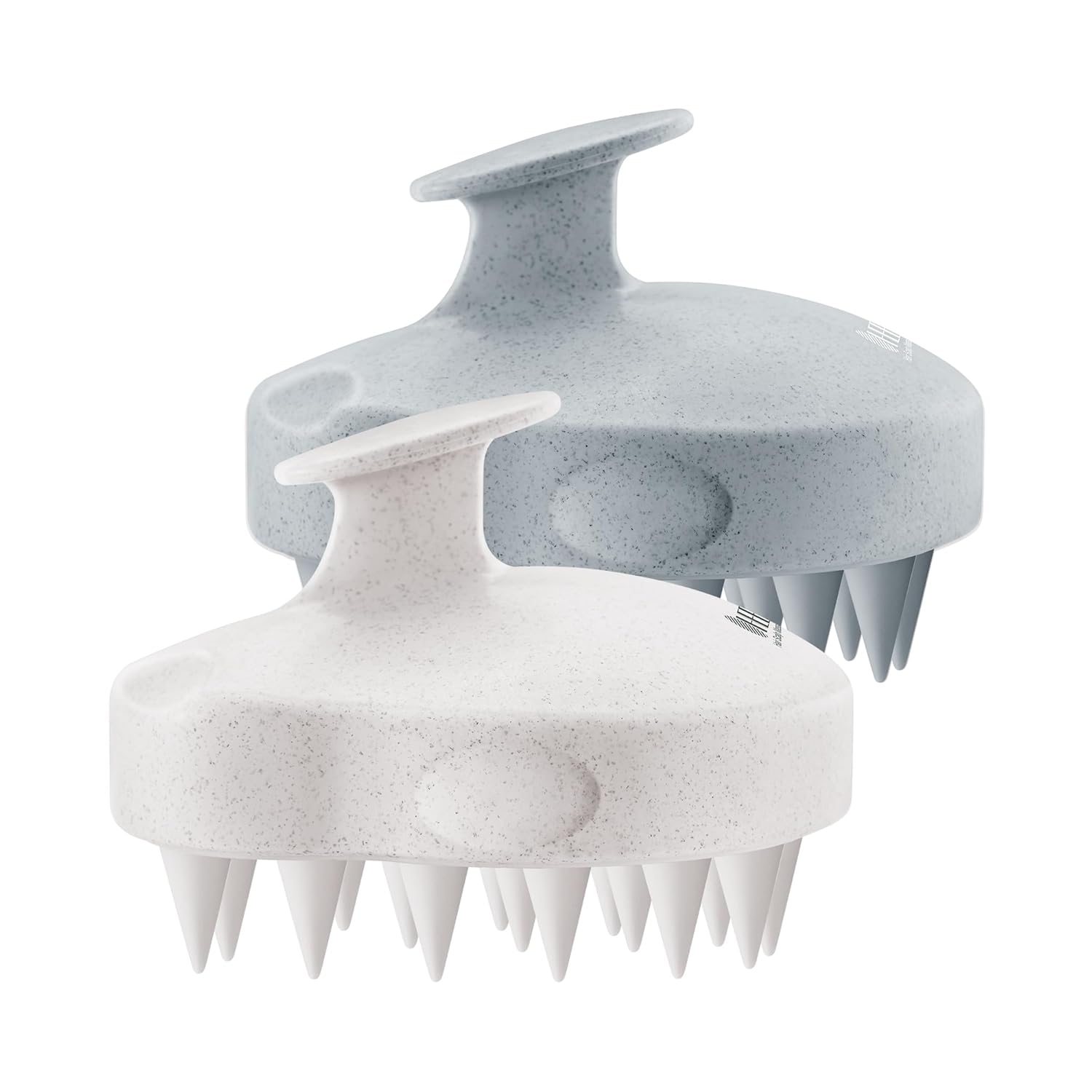 HEETA Hair Scalp Massager Shampoo Brush 2 Pack, Soft Silicone Bristles to Remove Dandruff, Waterproof Hair Scrubber for Both Wet Dry Hair, Suitable for Men & Women (Green & Black)