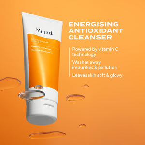Murad Essential-C Cleanser - Energizing Antioxidant Citrus Face Wash with Vitamin C Technology - Brightening Foaming Gel Washes Away Pollution and Impurities & Conditions and Nourishes Skin