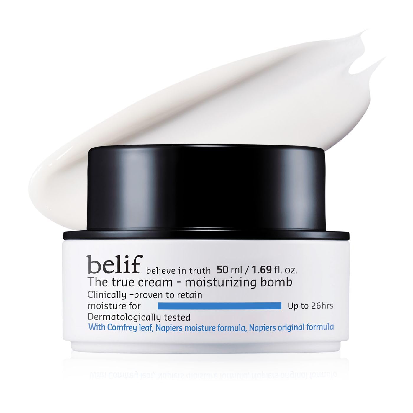 belif Moisturizing Bomb – Daily Ceramide Moisturizer with Peptide & Squalane, 48hr Hydration & Anti-Aging Cream, Milky & Lightweight, Restores Skin Barrier, Korean Skincare