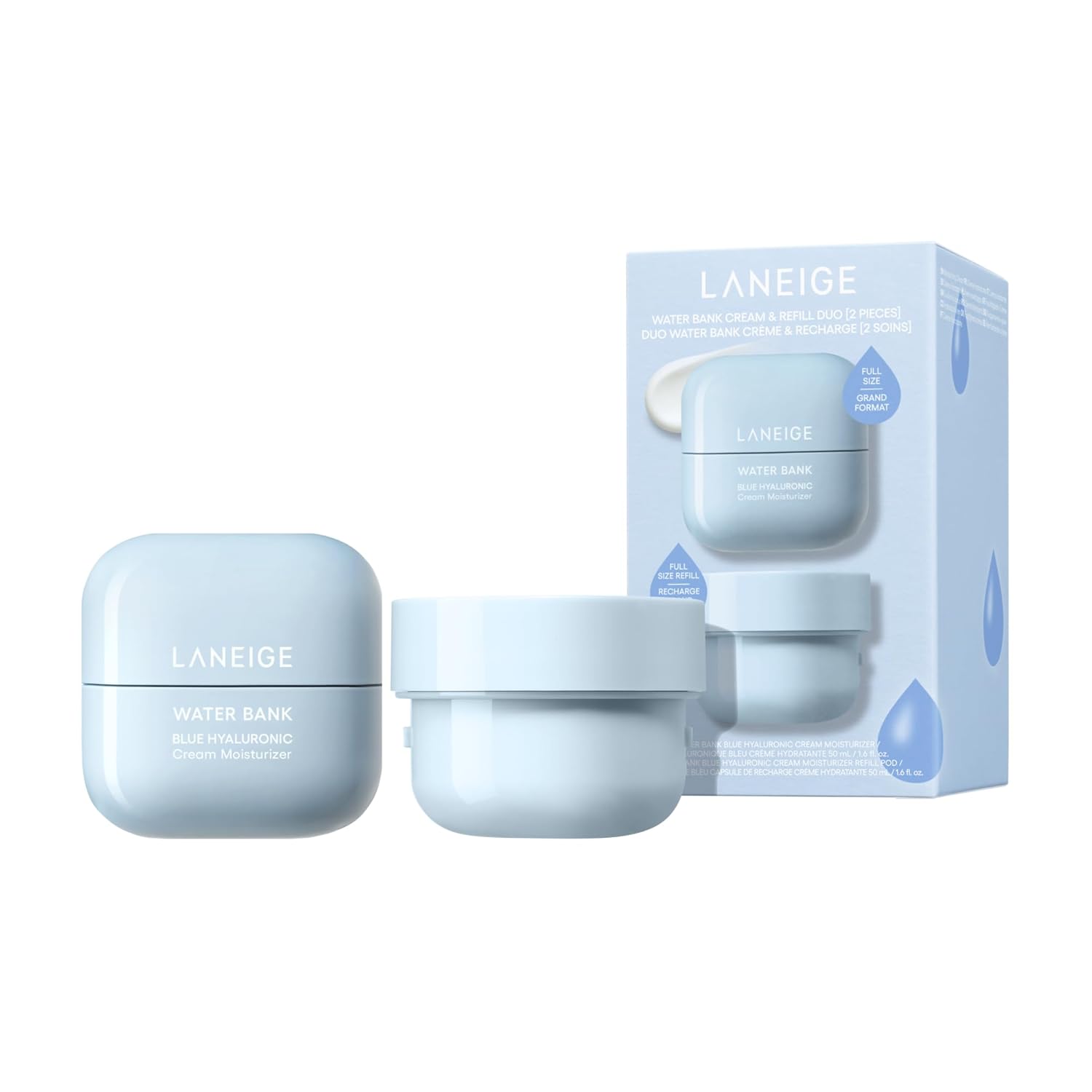 LANEIGE Water Bank Blue Hyaluronic Moisturizer: Barrier-Boosting Hydration, Squalane, Ceramide, Dermatologist-tested