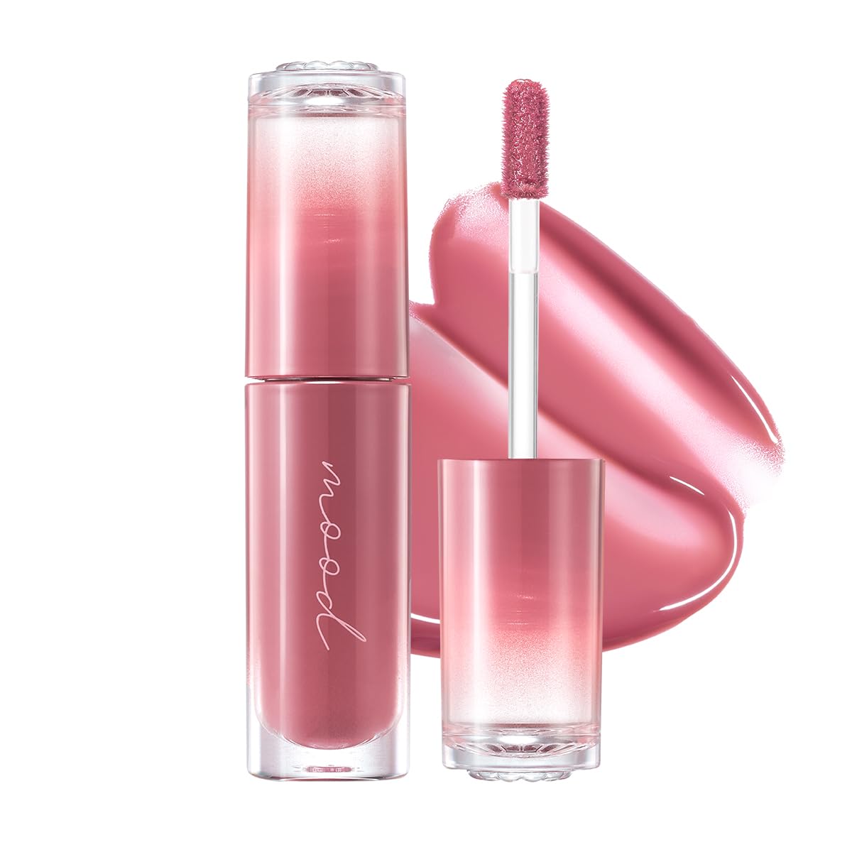 Peripera Ink Mood Glowy Tint | Lip-Plumping, Naturally Moisturizing, Lightweight, Glow-Boosting, Long-Lasting, Comfortable, Non-Sticky, Mask Friendly, No White Film 033 ROSY WISH