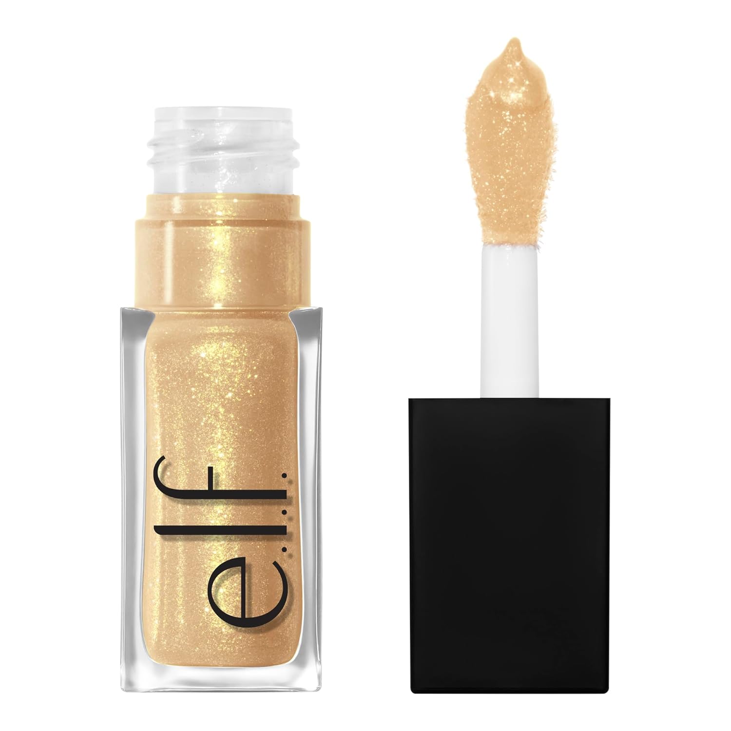 e.l.f. Glow Reviver Lip Oil, Nourishing and Hydrating with High-Shine Glimmer Finish & Sheer Wash Of Color, Minty Scent, Non-Sticky, Vegan & Cruelty-free, Super-neutral