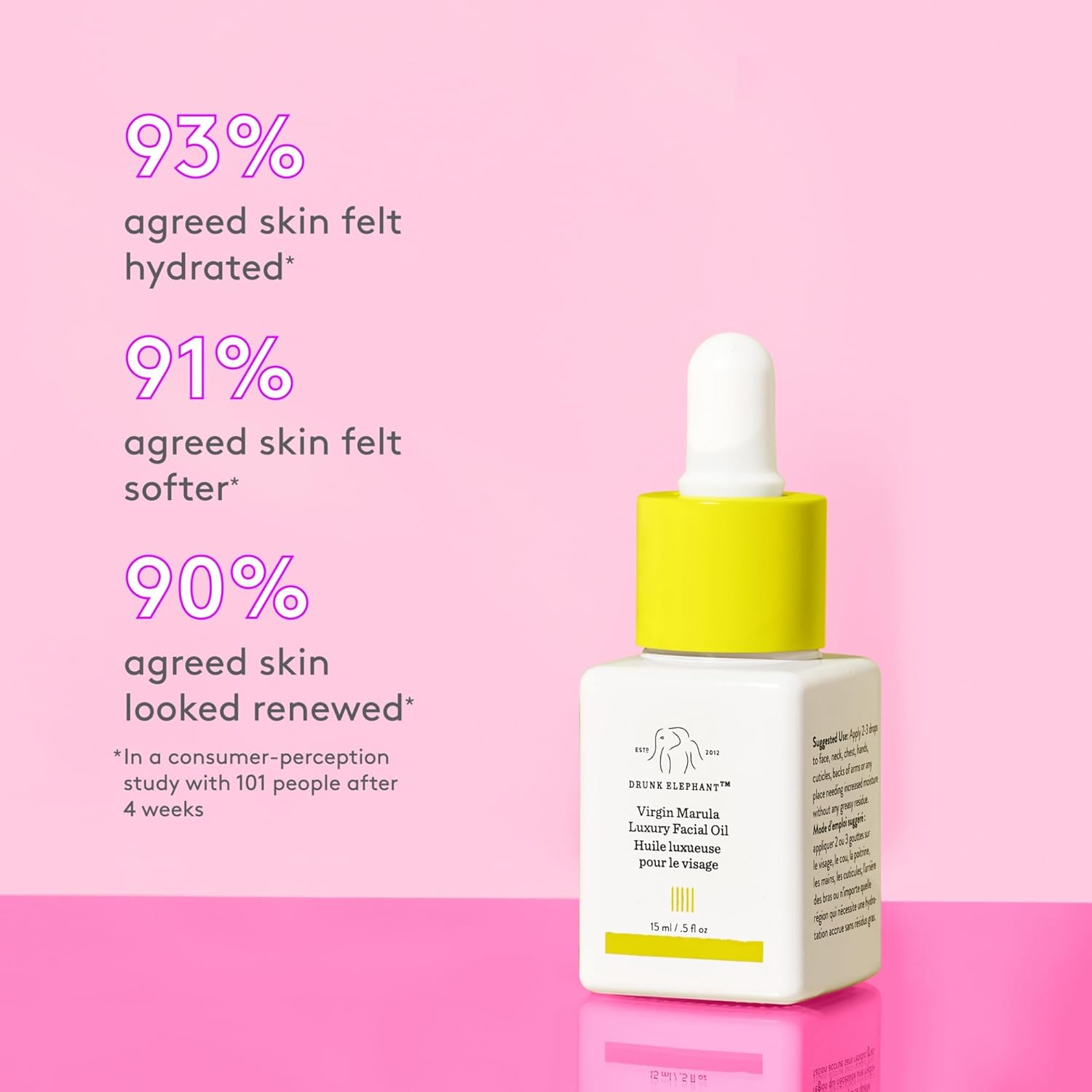Drunk Elephant Virgin Marula Luxury Facial Oil - Face Oil - Clean Clinical Skincare - Cruelty-Free - Dermatologist-Tested - Free of Essential Oils, Silicones, and Fragrance