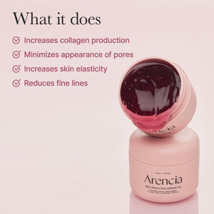 Overnight Red Smoothie Face Mask Serum, Glowing & Soothing with 30% red collagen, Niacinamide, Peptide, Vitamin E