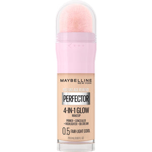 Maybelline New York Instant Age Rewind Instant Perfector 4-In-1 Glow Makeup - Primer, Concealer, Highlighter and BB Cream in 1, Fair/Light, 0.68 fl oz