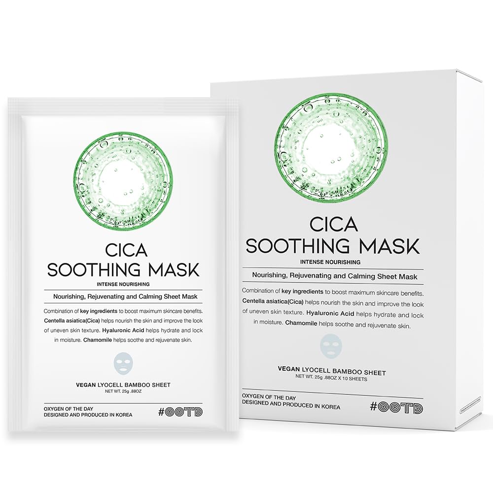 Hydrating Soothing Sheet Masks Gift Set for Skincare, Korean Vegan Sheet Mask for Dry, Sensitive Skin, Calming, Smoothing, Brightening, Collagen, Ceramide, Cica, Hyaluronic Acid 30EA