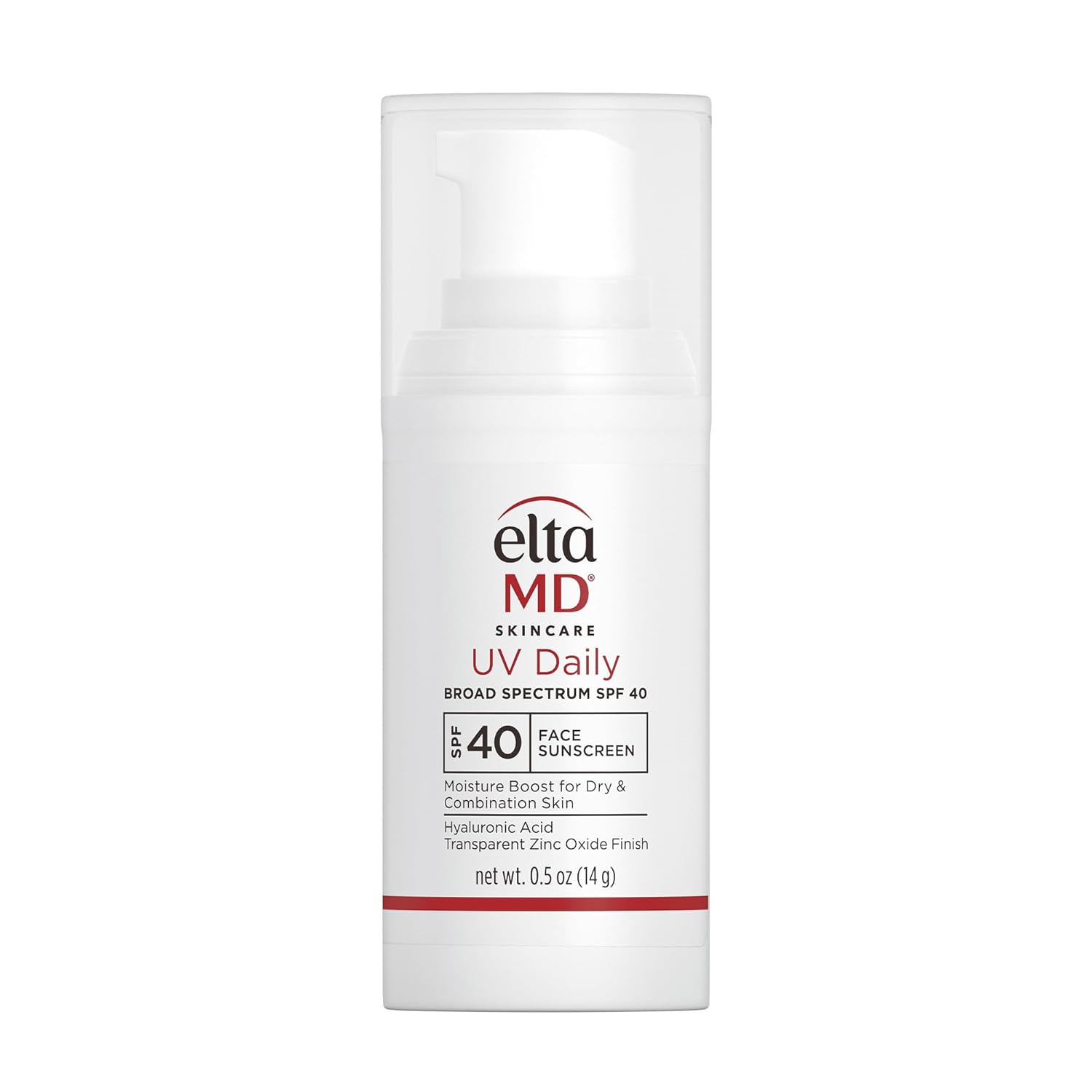 EltaMD UV Daily SPF 40 Face Sunscreen Moisturizer with Zinc Oxide, Daily Face Moisturizer with SPF, Sunscreen, 1.7 oz Pump