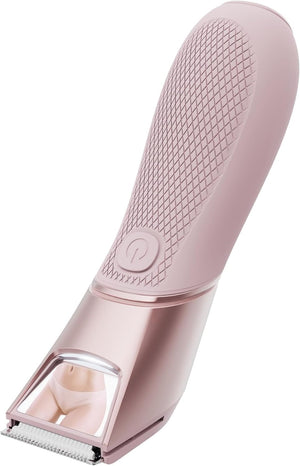 Body Hair Trimmer for Men: Pubic Hair Trimmer with Mirror & LED Light - Electric Ball Shavers with Ceramic Blades & Travel Lock - Body Groomer IPX7 Waterproof Wet/Dry Use for Groin/Legs/Chest