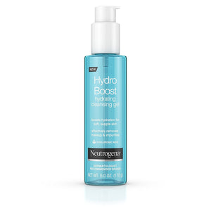 Neutrogena Hydro Boost Facial Cleansing Gel, Hydrating Gentle Face Cleanser and Makeup Remover with Hyaluronic Acid, Hypoallergenic Formula, 7.8 FL OZ