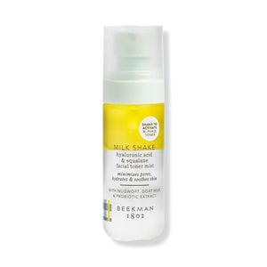 Beekman 1802 Milk Shake Hydrating Toner & Face Mist - Hyaluronic Acid & Squalane - Gentle - Minimizes Pores & Soothes Redness - Alcohol Free, Non-Comedogenic, Cruelty Free, Fragrance Free