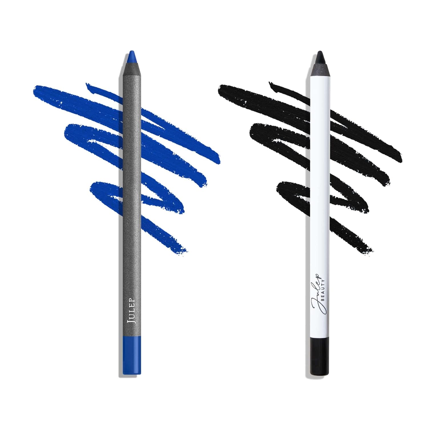 Julep Eyeshadow 101 Crème-to-Powder Eyeshadow Stick Duo + When Pencil Met Gel Sharpenable Multi-Use Longwear Eyeliner Pencil, 3pc Set - Bronze Shimmer, Soft Black & Marmalade Shimmer