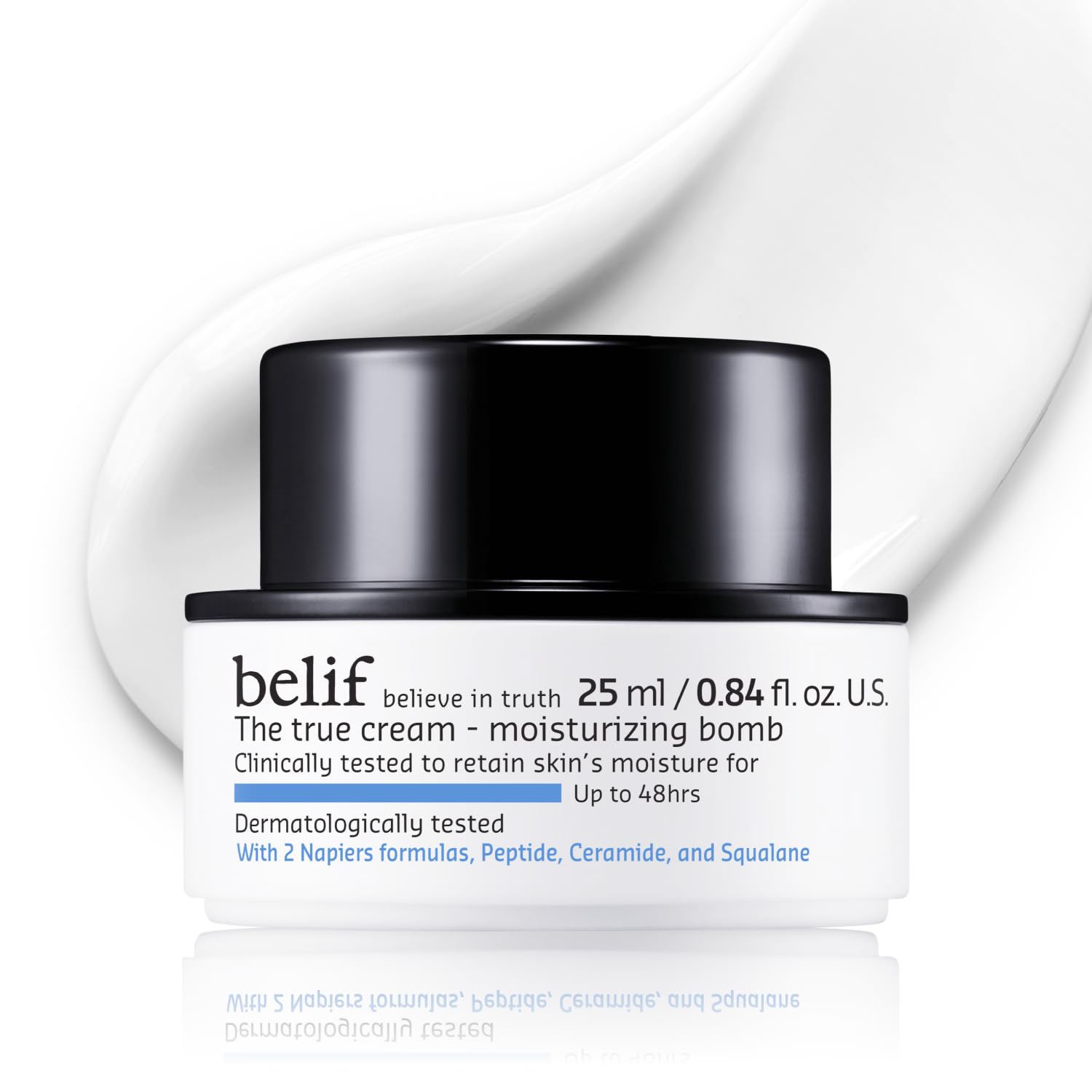 belif Moisturizing Bomb – Daily Ceramide Moisturizer with Peptide & Squalane, 48hr Hydration & Anti-Aging Cream, Milky & Lightweight, Restores Skin Barrier, Korean Skincare