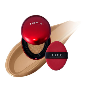 TIRTIR Mask Fit Red Cushion Foundation | Full coverage, Weightless, Skin fit, Satin Glow Finish, Korean Makeup Cushion Foundation (#23N Sand, 0.63 Fl Oz)
