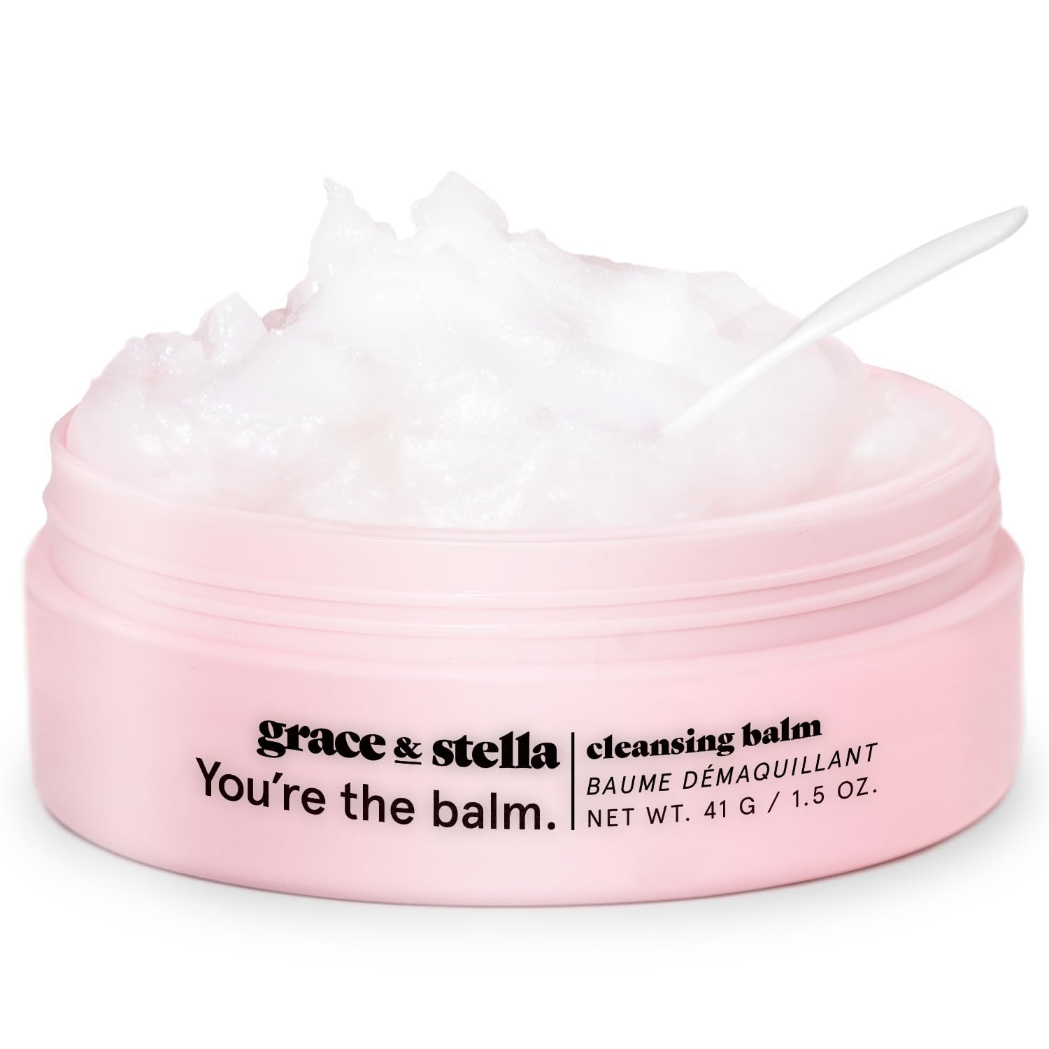 grace & stella Makeup Remover Cleansing Balm - Hydrating Facial Cleanser with Vitamin E for Soft, Nourished Skin - Melt Stubborn Waterproof Make Up, Mascara, Eye Liner - Vegan Skincare (102g/ 4.3 oz)