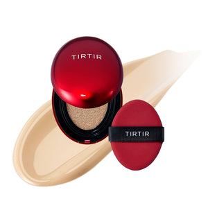 TIRTIR Mask Fit Red Cushion Foundation | Full coverage, Weightless, Skin fit, Satin Glow Finish, Korean Makeup Cushion Foundation (#23N Sand, 0.63 Fl Oz)