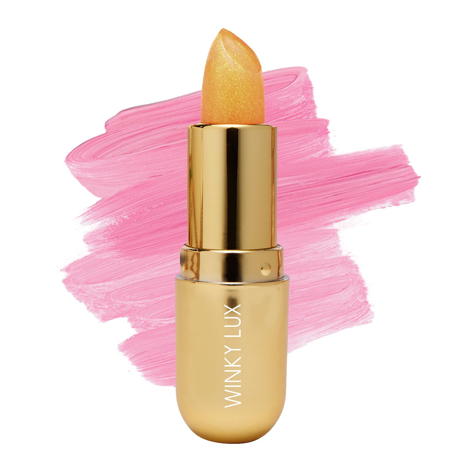 Winky Lux Glimmer Balm, pH Lip Balm, Color Changing Lipstick & Tinted Lip Balm, Hydrate & Plump with Buildable Pink Finish, Pink Opal