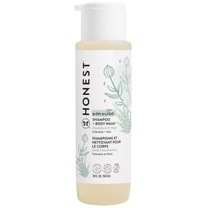 The Honest Company 2-in-1 Cleansing Shampoo + Body Wash | Gentle for Baby | Naturally Derived, Tear-free, Hypoallergenic | Citrus Vanilla Refresh, 18 fl oz
