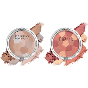 Physicians Formula Setting Powder Palette Multi-Colored Pressed Finishing Powder Translucent & Super BB Cream All in 1 Beauty Balm Foundation Cream SPF 30, Light