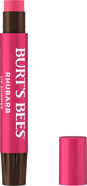 Burt's Bees Shimmer Lip Tint Set, Tinted Lip Balm Stick, Moisturizing for All Day Hydration with Natural Origin Glowy Pigmented Finish & Buildable Color, Fig (4-Pack)