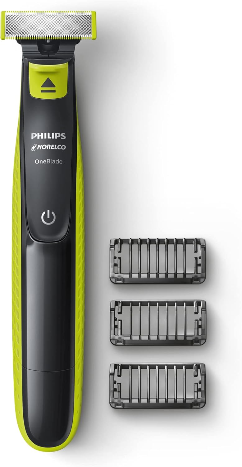 Philips Norelco OneBlade 360 Hybrid Face, Electric Beard Trimmer and Shaver, with 360 Blade Technology, 1x 360 Blade for Face, 5in1 Adjustable Comb, Model QP2724/90