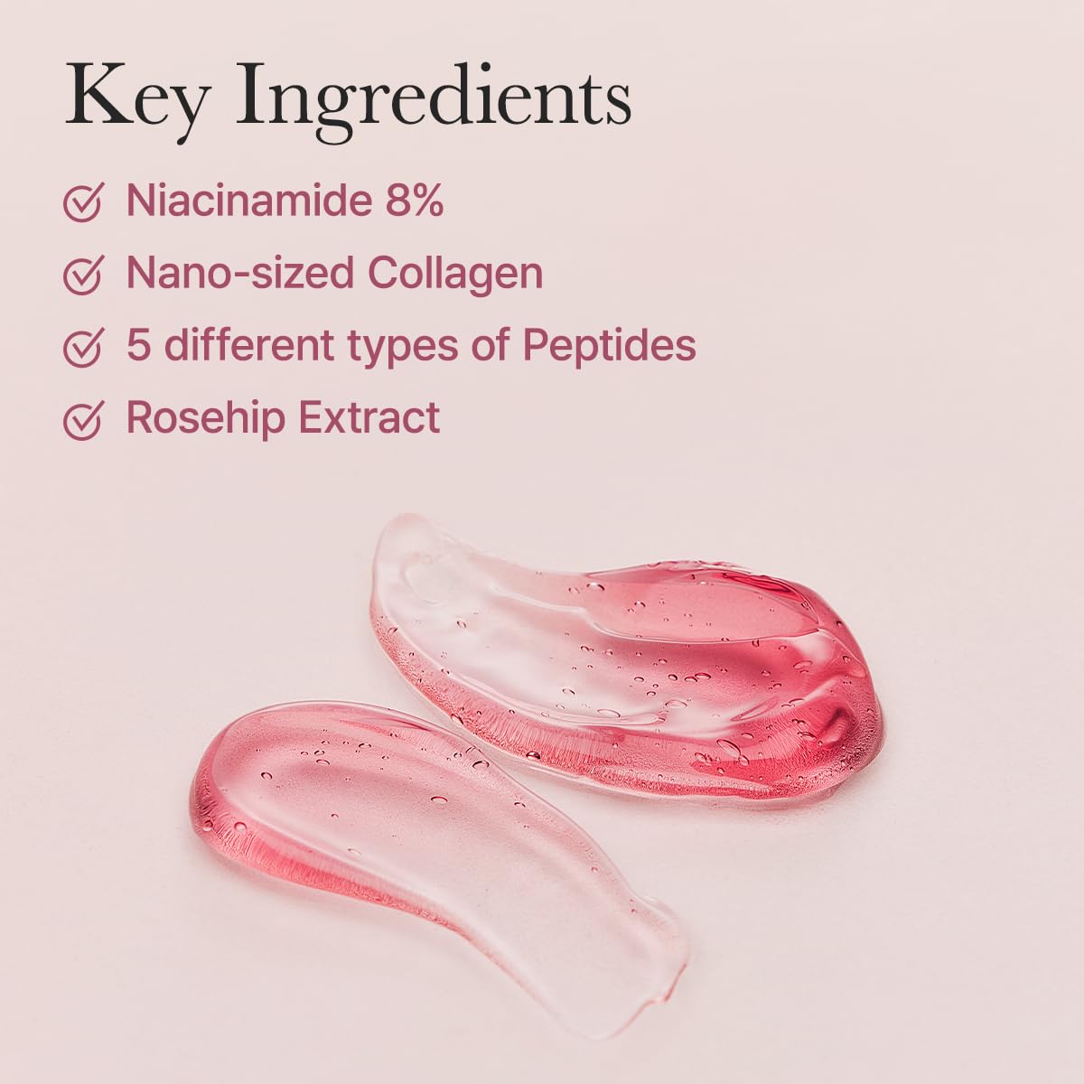 Overnight Red Smoothie Face Mask Serum, Glowing & Soothing with 30% red collagen, Niacinamide, Peptide, Vitamin E