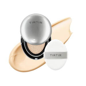 [*Mini Size*] TIRTIR Aura Glow Silver Cushion | Korean Cushion Foundation, (#21N Ivory, 0.15 Fl Oz)