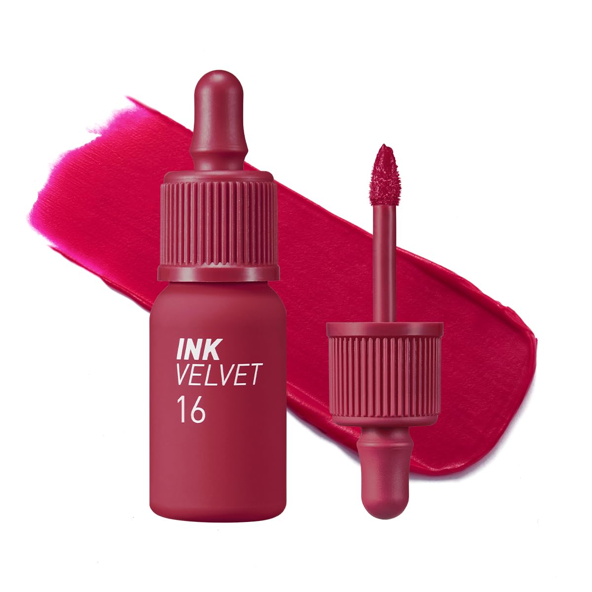 Peripera Ink the Velvet Lip Tint - High Pigment Color, Longwear, Weightless, Not Animal Tested, Gluten-Free, Paraben-Free (017 ROSY NUDE)