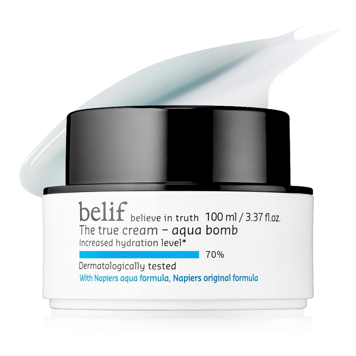 belif Aqua Bomb – Daily Niacinamide Hydrating Moisturizer, Lightweight Plumping Facial Cream with Hyaluronic Acid & Squalane, Cooling Effect, Anti-Aging, Korean Skincare, 1.68 fl oz (50ml)