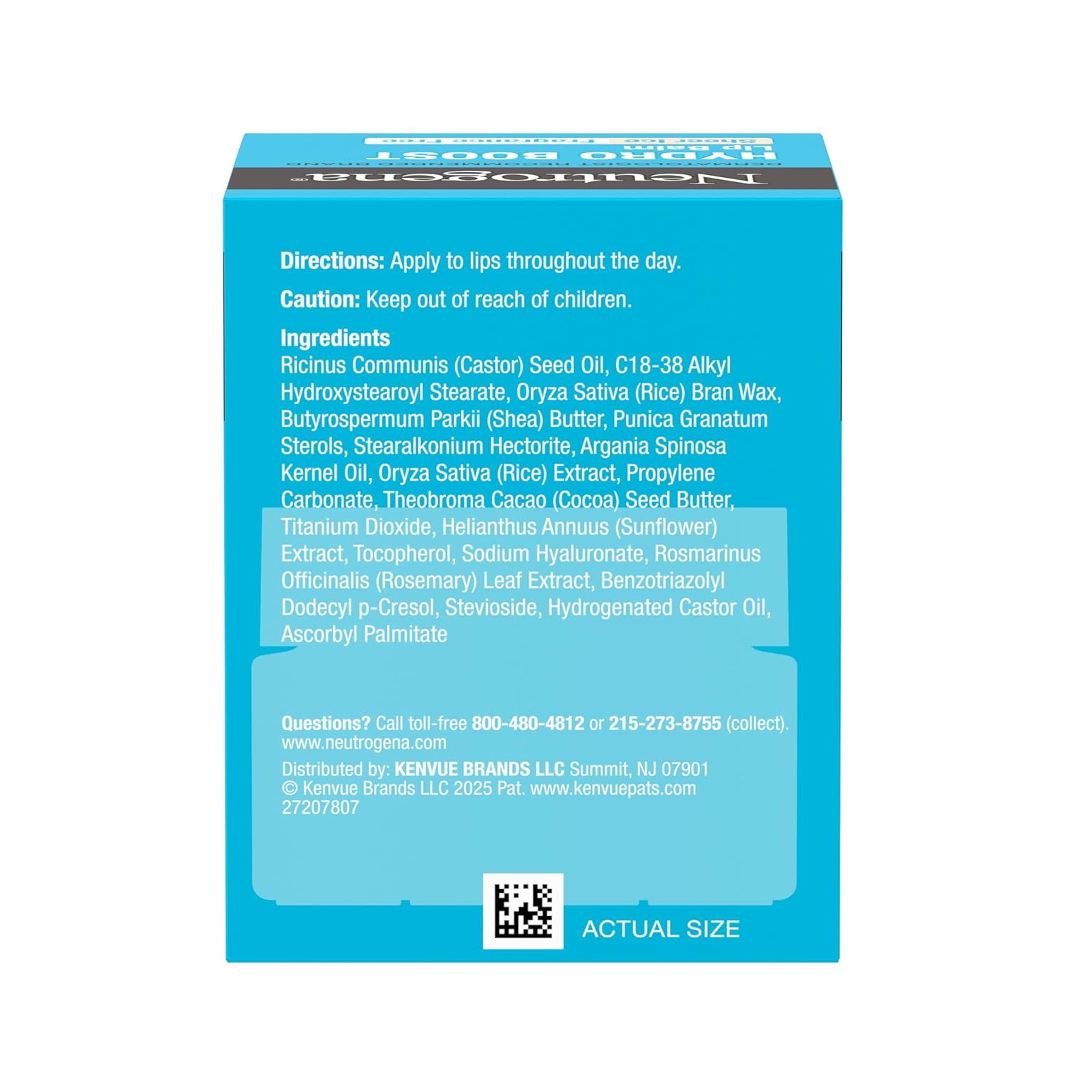 Neutrogena Hydro Boost Hyaluronic Acid, Unscented Lip Balm Leaves Lips Feeling Hydrated, Sheer Ice Nude Lip Balm with a Sweet Sugar Flavor, Fragrance Free, 0.5 oz