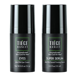 Tiege Hanley Anti-Aging Face Serum, SUPER SERUM (1-Pack) - Skin Tightening Facial Serum for Men - Mens Serum For Face with Sodium Hyaluronate & Retinyl Palmitate for Smoother & Tighter Skin, 0.5 Fl Oz