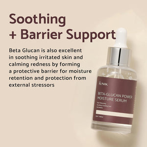IUNIK Beta-Glucan Power Deep Moisture Vegan Serum – Intense Hydration with Mushroom & Yeast Extracts, 50ml