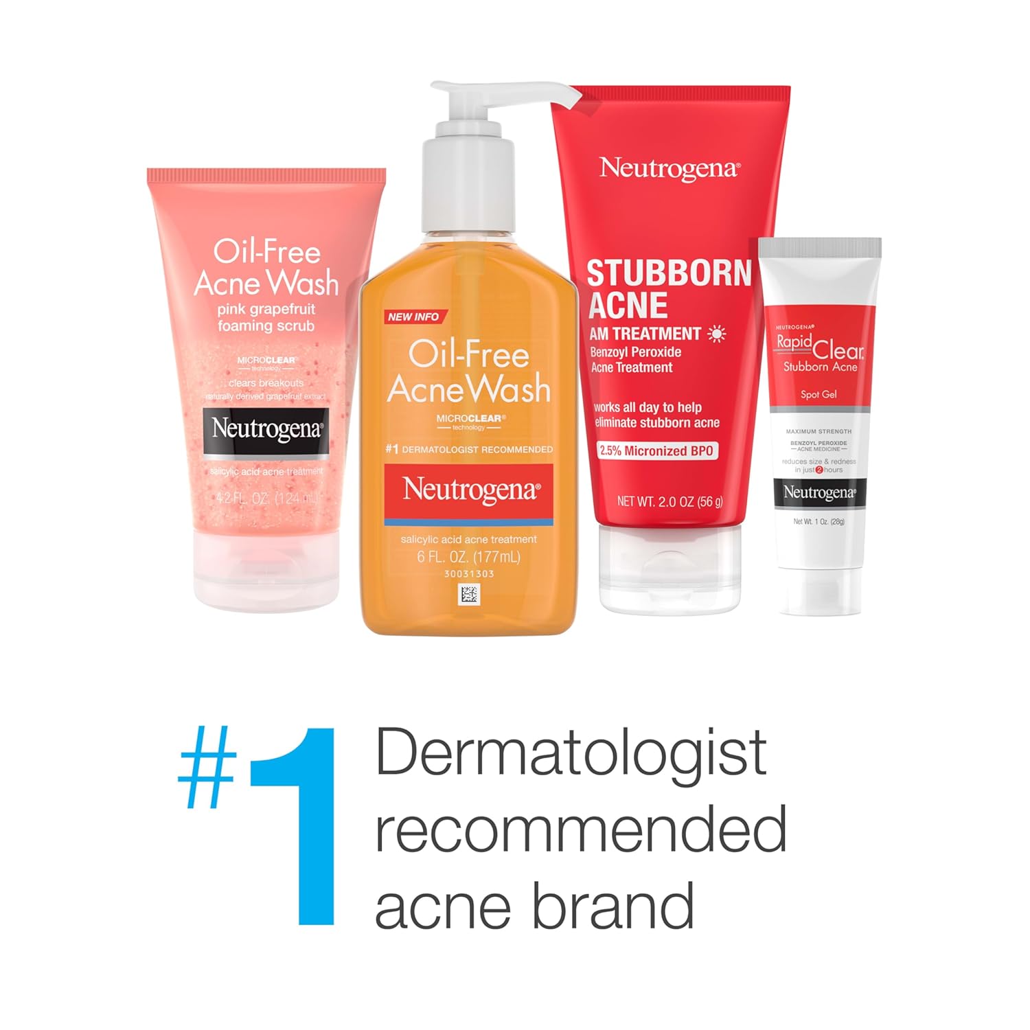 Neutrogena Oil-Free Acne Stress Control Power-Clear Facial Scrub, 2% Salicylic Acid Acne Treatment Medication, Exfoliating Daily Acne Face Scrub for Acne-Prone Skin Care, 4.2 fl. oz
