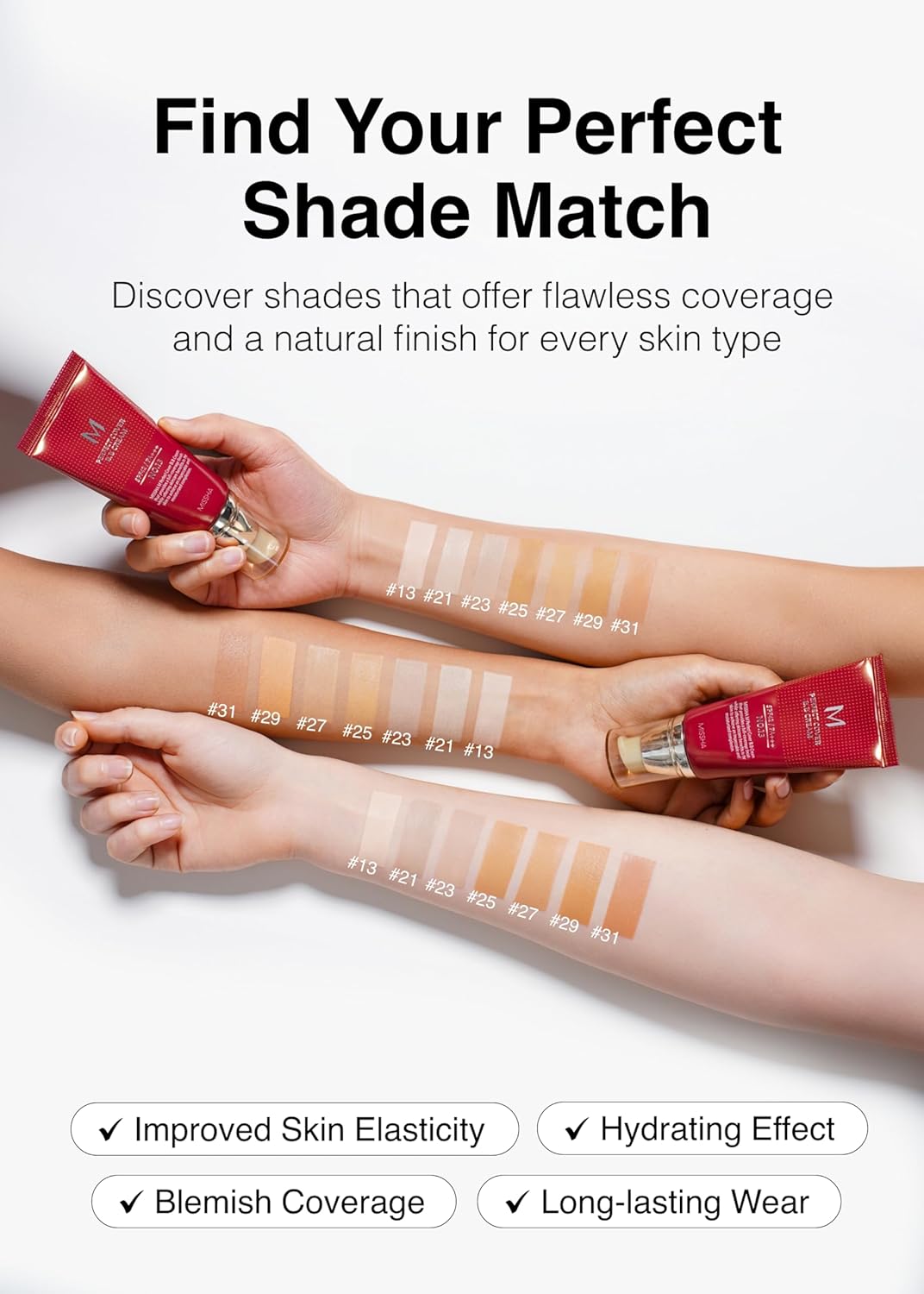 MISSHA M Perfect Cover BB Cream No.23 Natural Beige -Light/Medium with Cool/Neutral Undertone SPF 42 PA +++ 1.69 Fl Oz - Tinted Moisturizer with SPF