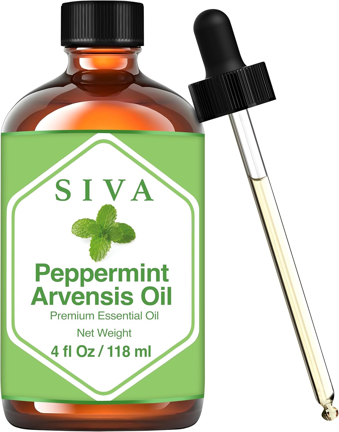 Siva Rosemary Essential Oil - 4 Fl Oz – Natural Rosemary Oil - for Diffuser, Face, Skin Care, Aromatherapy, Hair Care, Scalp and Body Massage - with Dropper