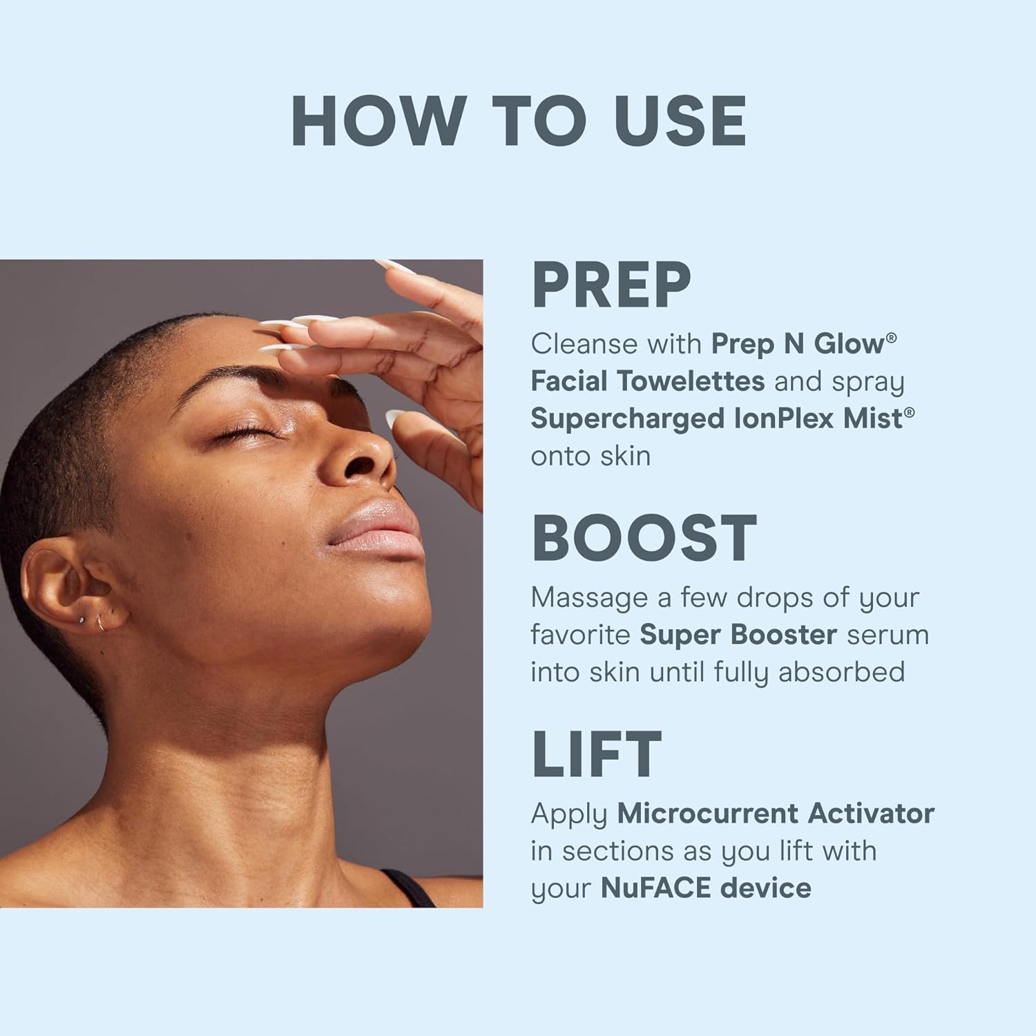NuFACE Super Peptide Booster Face Serum - Skin Firming Peptide Serum for Fine Lines and Wrinkles - IonPlex Skin Care to Smooth, Hydrate & Enhance your NuFACE Microcurrent Facial Device Results (1 oz)