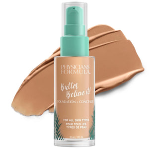 Physicians Formula Butter Believe It! Foundation + Concealer 1- Fair | Dermatologist Tested, Clinicially Tested