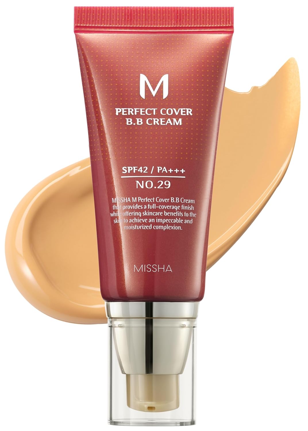 MISSHA M Perfect Cover BB Cream No.23 Natural Beige -Light/Medium with Cool/Neutral Undertone SPF 42 PA +++ 1.69 Fl Oz - Tinted Moisturizer with SPF