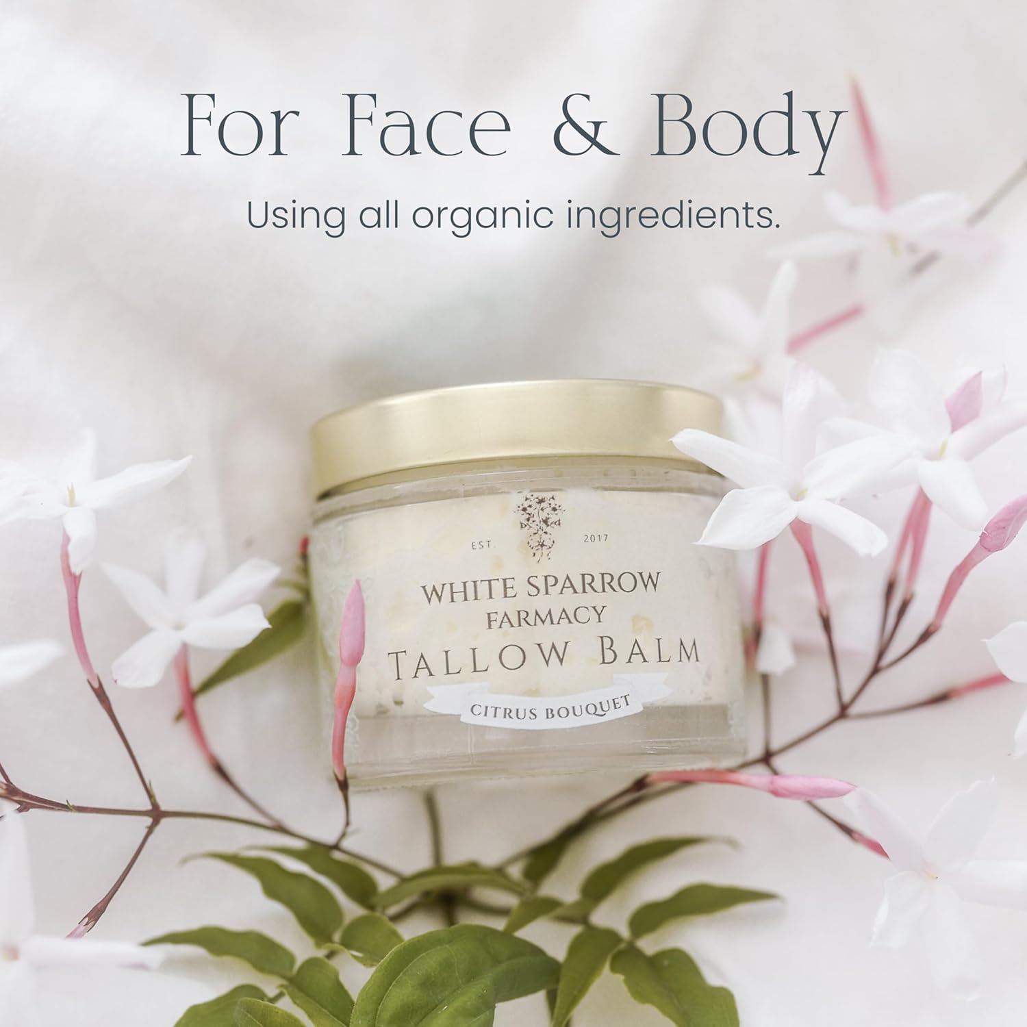 Organic Grass Fed Tallow Balm - (Citrus Bouquet) Organic Tallow from Grass Fed Cows & All Organic ingredients. For Face and Body. (2.0 oz)…