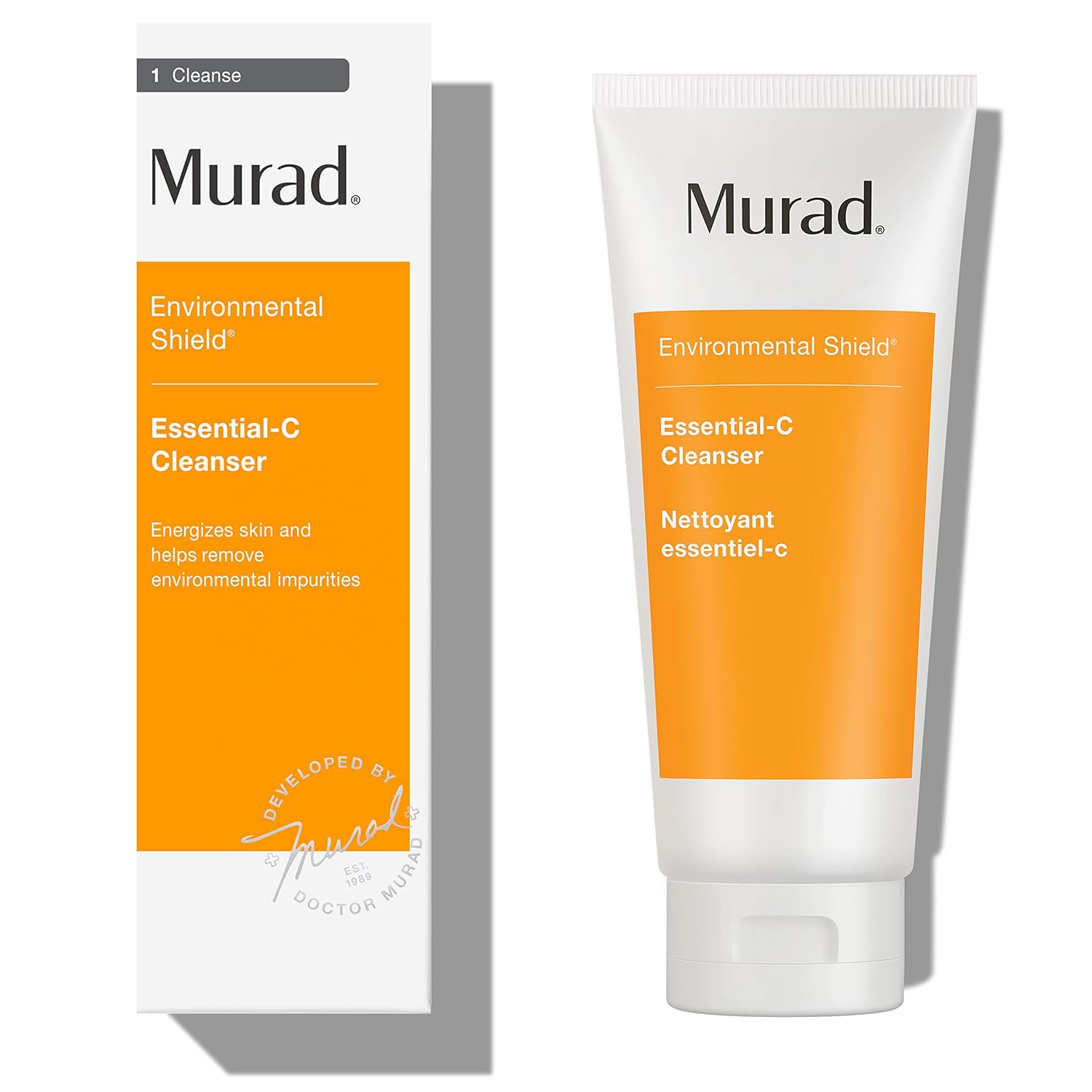 Murad Essential-C Cleanser - Energizing Antioxidant Citrus Face Wash with Vitamin C Technology - Brightening Foaming Gel Washes Away Pollution and Impurities & Conditions and Nourishes Skin