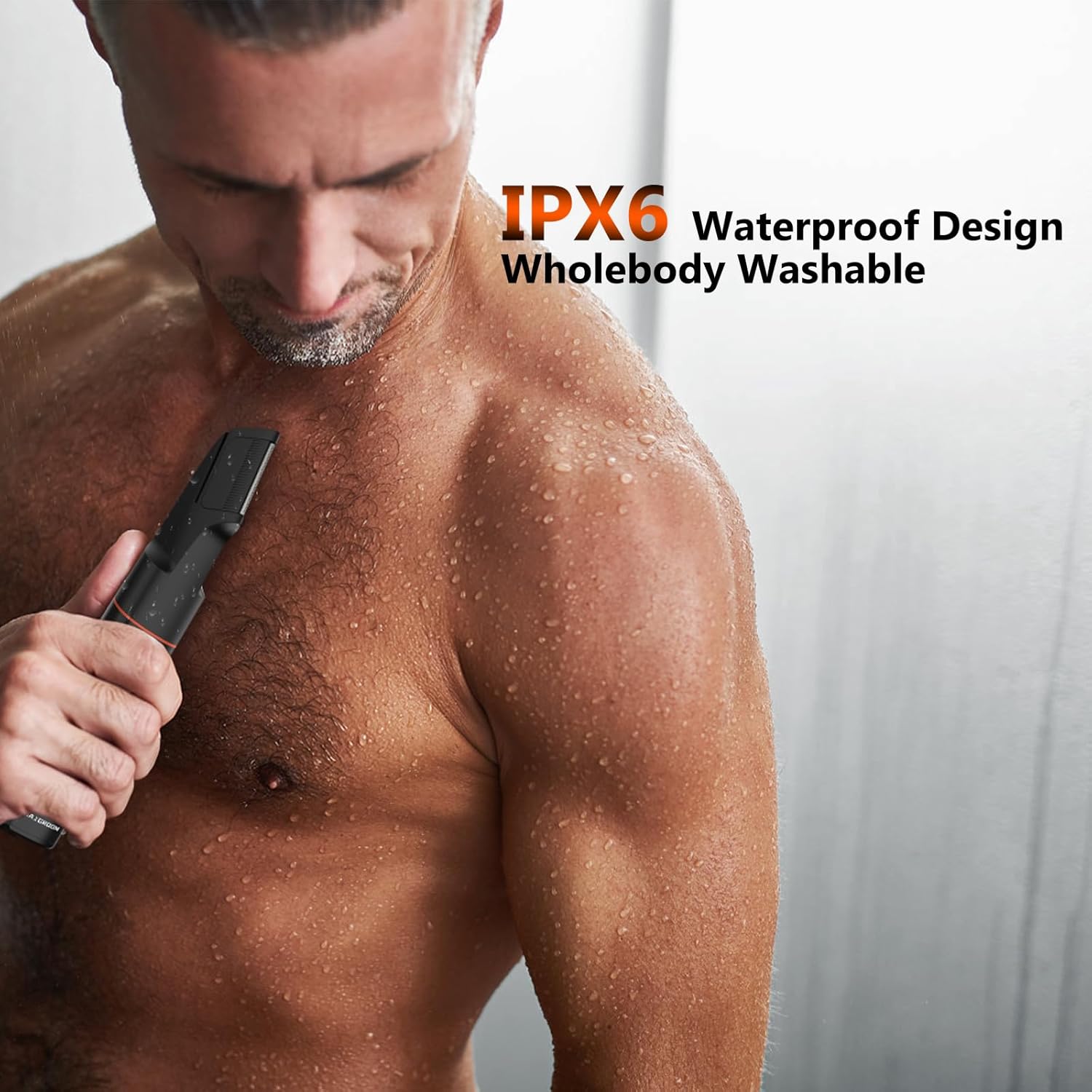 Manscape Body Hair Trimmer for Men, Waterproof Pubic, Groin & Ball Shaver, No-Nick Mens Grooming Kit with LED Display, Type-C USB Rechargeable, Guide Comb & Travel Lock