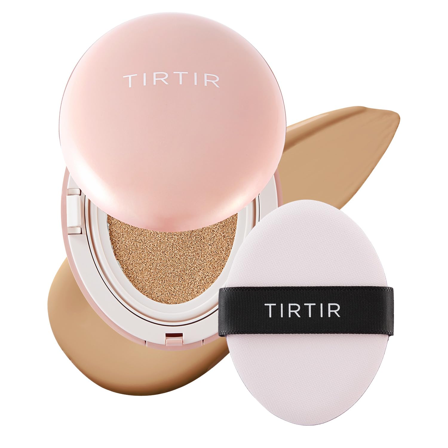 [*Mini Size*] TIRTIR All Cover Pink Cushion | Korean Cushion Foundation, (#23N Sand, 0.15 Fl Oz)
