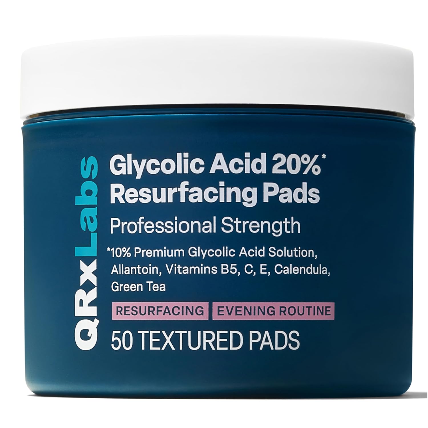 Glycolic Acid 10% Resurfacing Pads for Face & Body with Vitamins B5, C & E, Green Tea, Calendula, Allantoin - Exfoliates Surface Skin and Reduces Appearance of Fine Lines and Wrinkles - Peel Pads