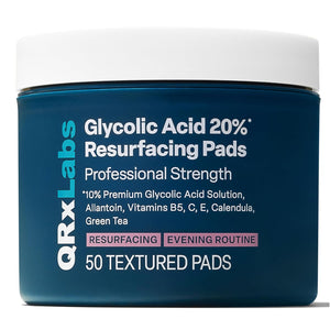 Glycolic Acid 10% Resurfacing Pads for Face & Body with Vitamins B5, C & E, Green Tea, Calendula, Allantoin - Exfoliates Surface Skin and Reduces Appearance of Fine Lines and Wrinkles - Peel Pads