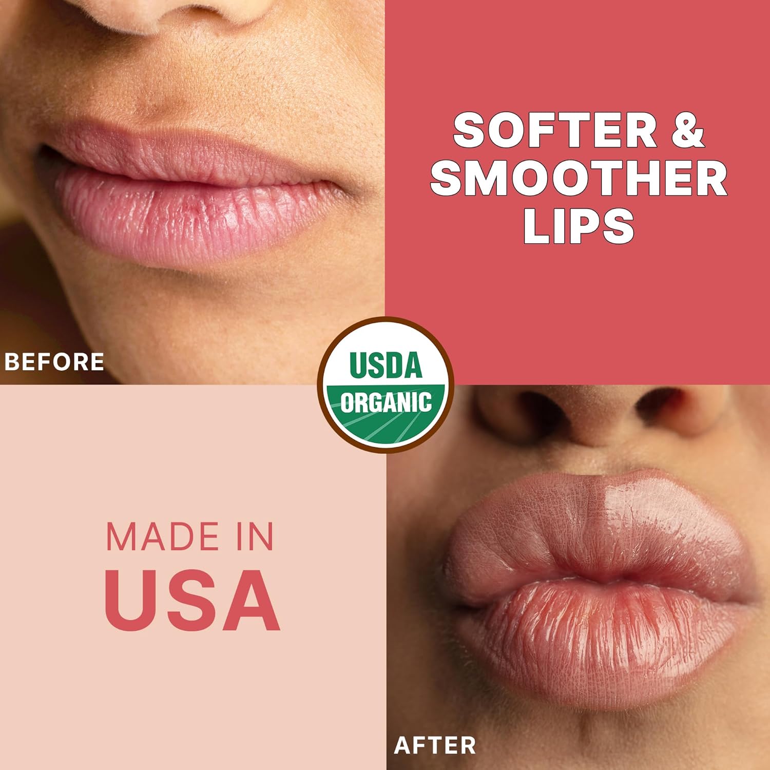 USDA Organic Lip Scrub Berry - USA Made with Natural Ingredients, Lips Exfoliator, Moisturizing Scrub for Dry Lips, Lip Sugar Scrubber Exfoliator for Smooth Lips, Small Beauty Gifts