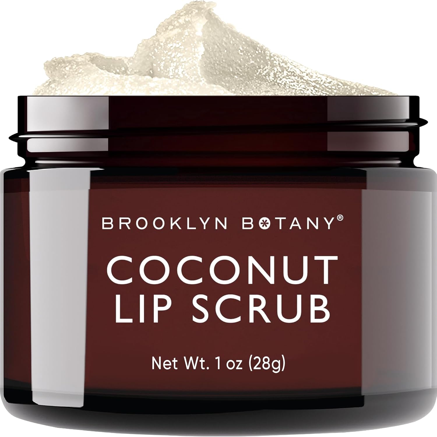 Brooklyn Botany Lip Scrub Exfoliator 1 oz – Lip Moisturizer for Dry Lips and Chapped Lips – Gentle Lip Exfoliator for Smooth and Brighter Lips – Peppermint Flavor