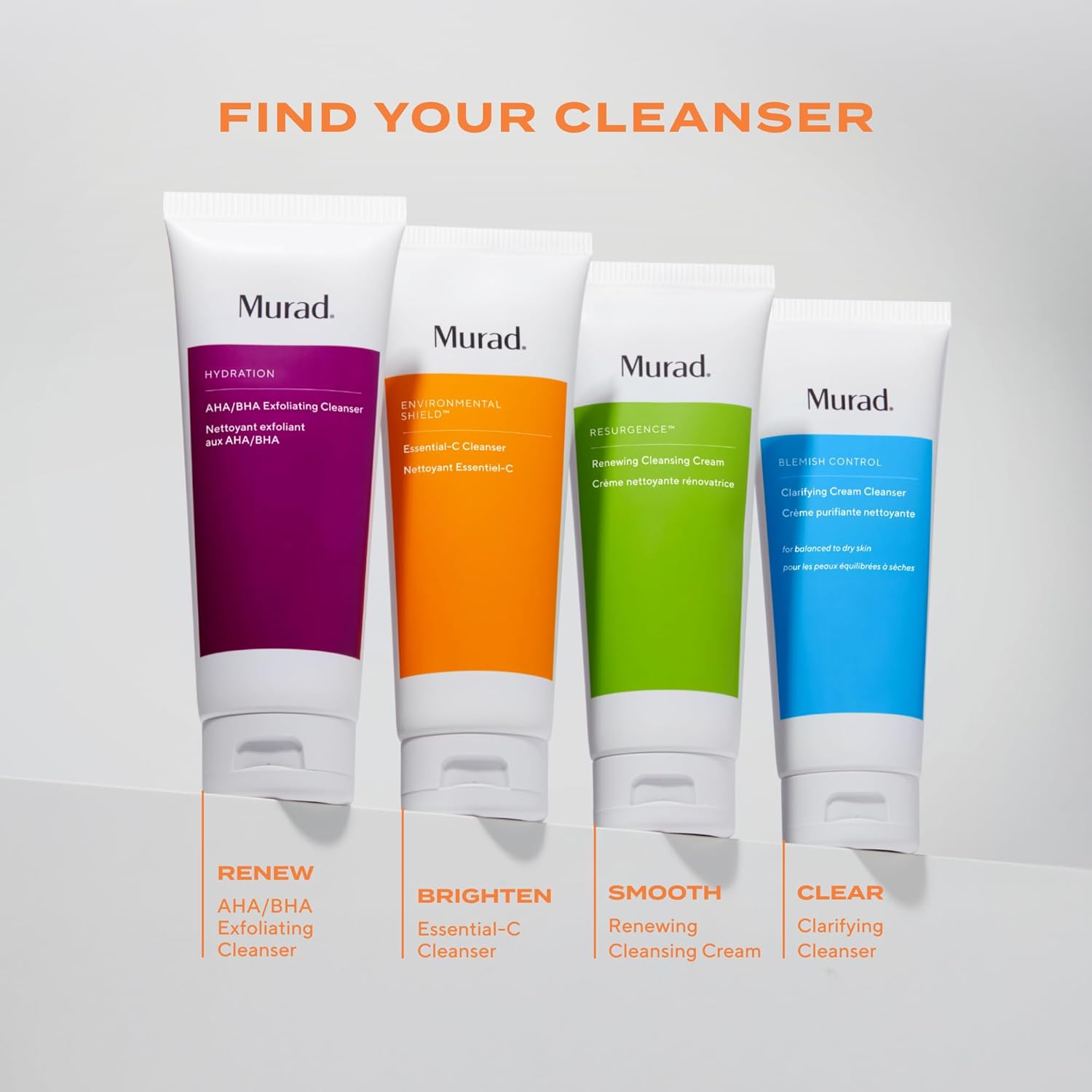 Murad Essential-C Cleanser - Energizing Antioxidant Citrus Face Wash with Vitamin C Technology - Brightening Foaming Gel Washes Away Pollution and Impurities & Conditions and Nourishes Skin
