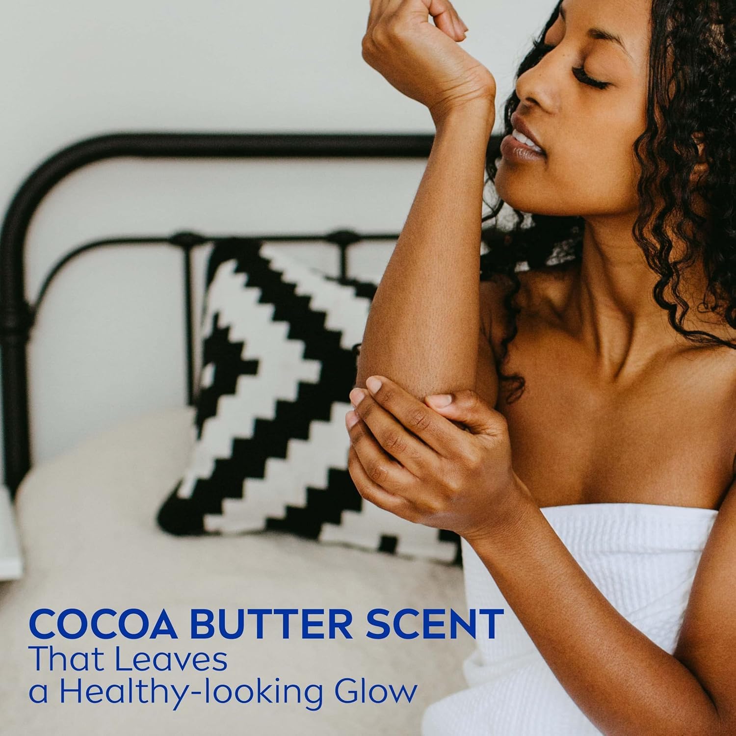 NIVEA Cocoa Butter Body Lotion, 48H Deep Moisture Care with Natural Cocoa Butter, Intensely Hydrates Dry Skin, Softens and Smoothens, 400ml Bottle, Includes Cleaning Cloth