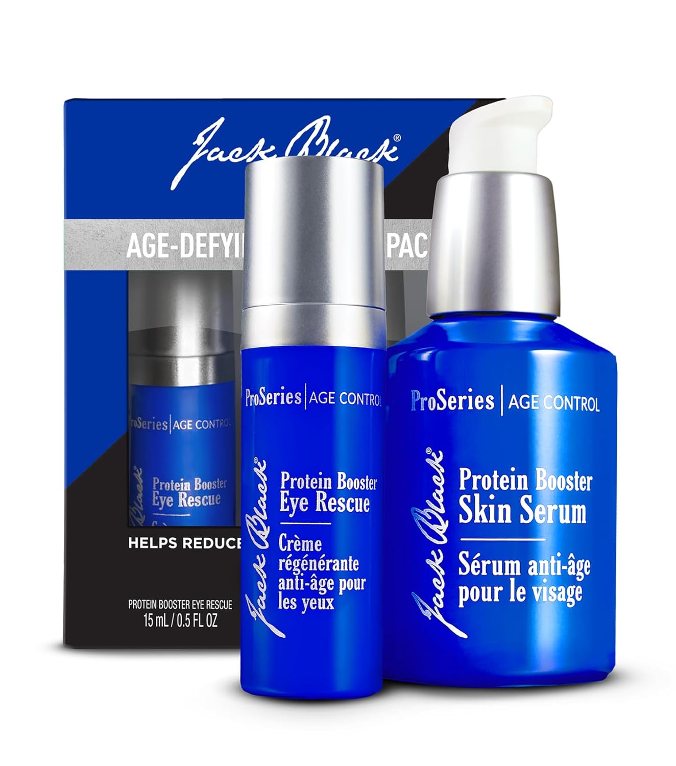 Jack Black Protein Booster Skin Serum, ProSeries Age Control - Anti Aging Serum for Men, Mens Face Serum, Face Serum for Men, Peptide and Antioxidant Serum for Face, Skin Care for Men, Mens Skincare